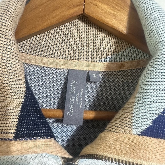 SWEATY BETTY Terrain Full Zip Jacquard knit Sweater cardigan jacket - Picture 11 of 12